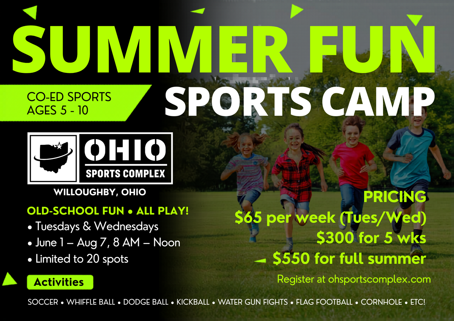 Summer Fun Sports Camp (Ages 5–10)